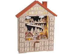 G. Wurm | Adventskalender Haus | mit Beleuchtung Exkl. 2x AA