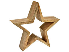 G. Wurm | Aufsteller Stern 33cm | Mangoholz, 34x33x9cm