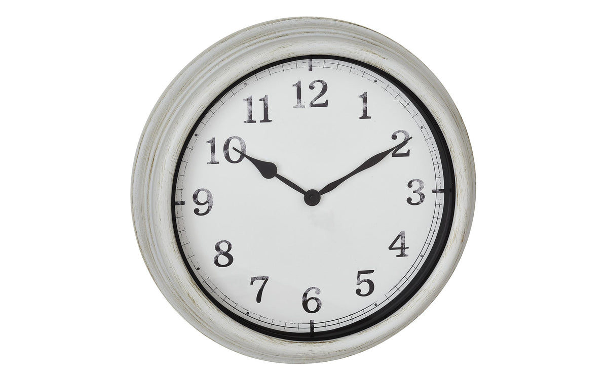 TFA Outdoor Wanduhr Weiss