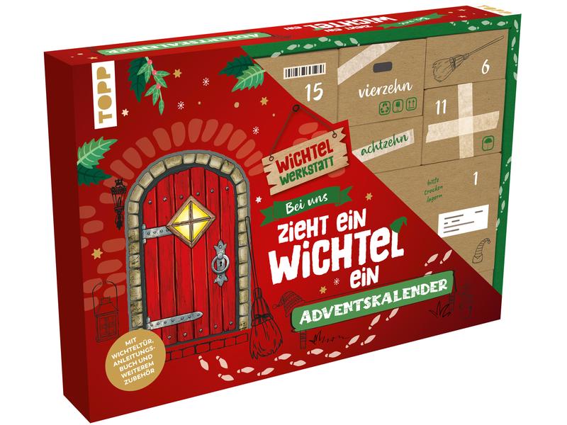 Frechverlag | Adventskalender Wichtel | Mit Wichteltür, Anleitungbuch & Bastelmat.