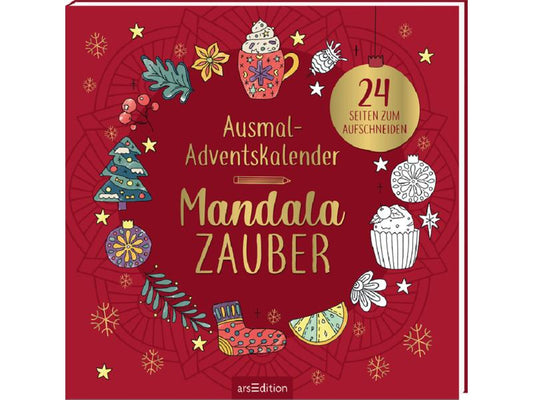 Literatur diverse | Adventskalender Mandala-Zauber | 24 Seiten zum Aufschneiden