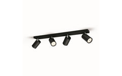 Philips | Aufbauspot Kosipo | 4 x GU10, 5.5 W, Schwarz