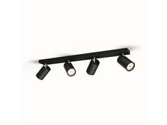 Philips | Aufbauspot Kosipo | 4 x GU10, 5.5 W, Schwarz