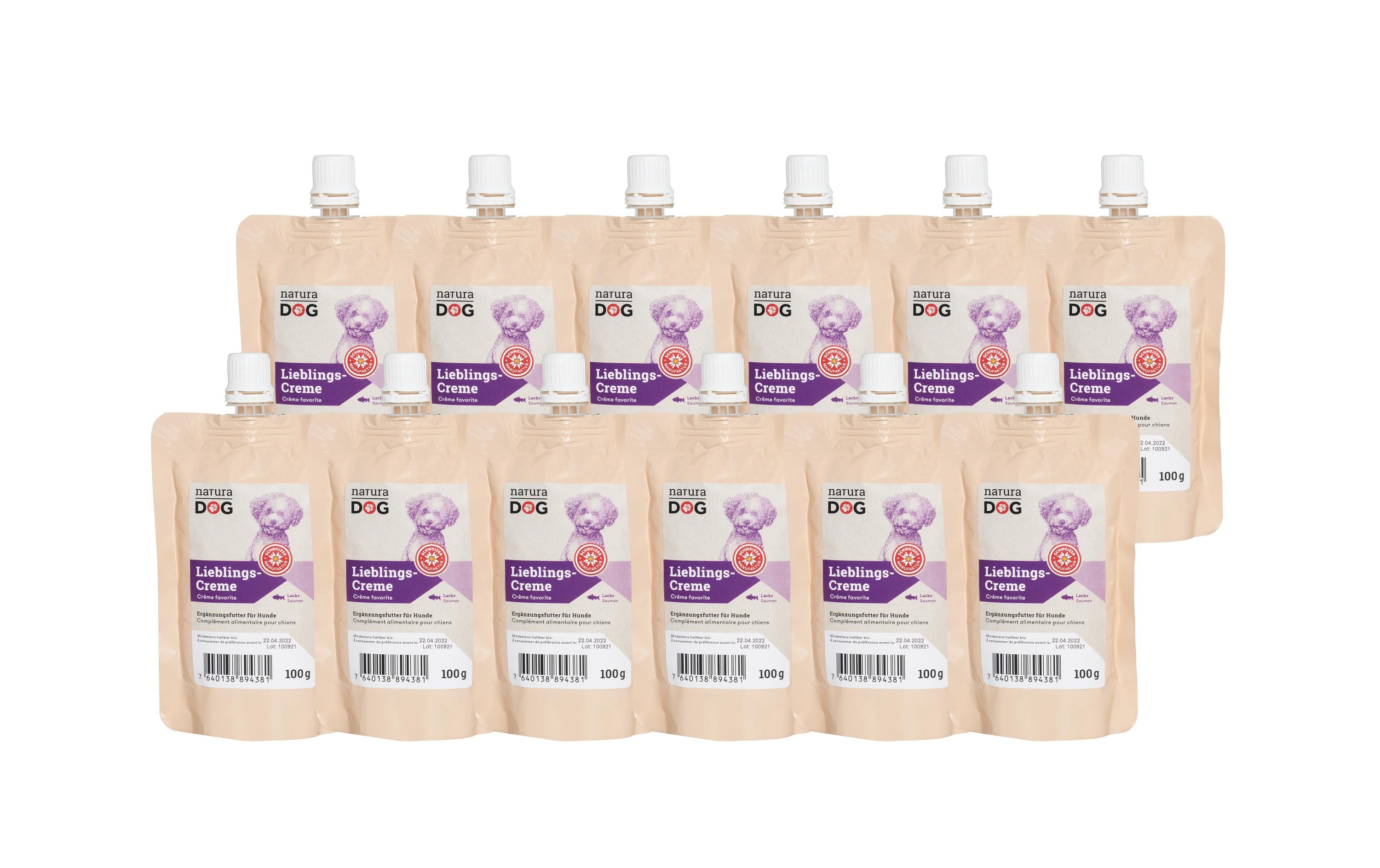 naturaDog, Lieblingscreme Lachs Multipack,