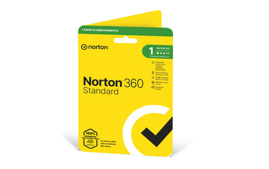 Norton | Norton 360 Standard | Sleeve, 1 Dev., 1yr, 10GB Cloud Speicher