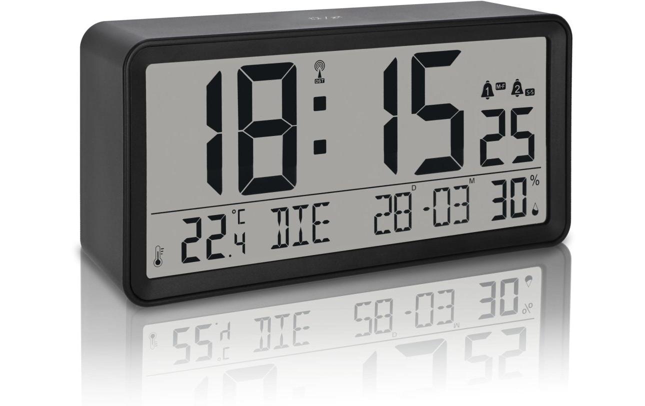 ADE Tisch oder Wanduhr, Schwarz