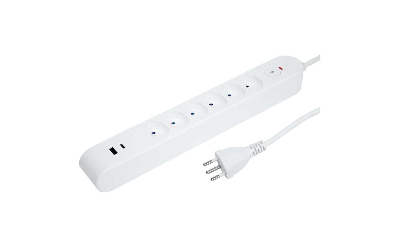 Steffen Steckerleiste IQ 6xT13, USB-A+C