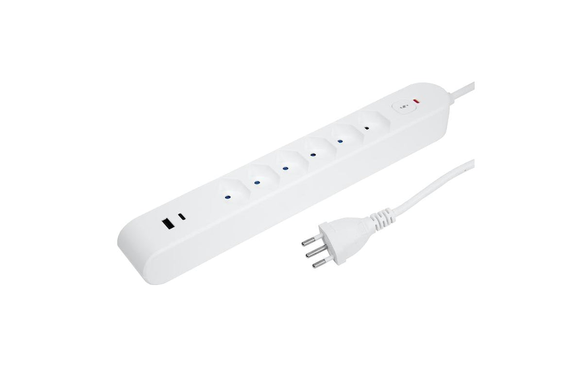 Steffen Steckerleiste IQ 6xT13, USB-A+C