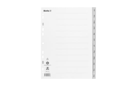 Biella Register Vollformat aus Kunststoff
