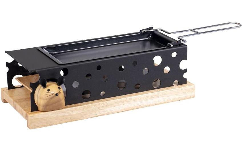 Kadastar Kerzenraclette Holz Mouse, schwarz