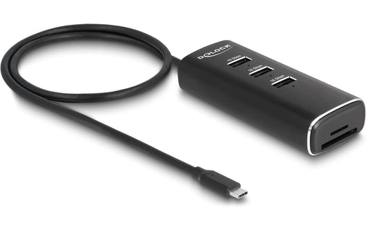 Delock 3 Port USB 10 Gbps Hub ink. SD
