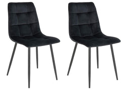 House Nordic | Stuhl Middelfart | 2 Stück, 86 x 55 cm, Schwarz