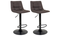 House Nordic | Barhocker Middelfart | 2 Stück, 86 x 55 cm, Schwarz/Dunkelgrau
