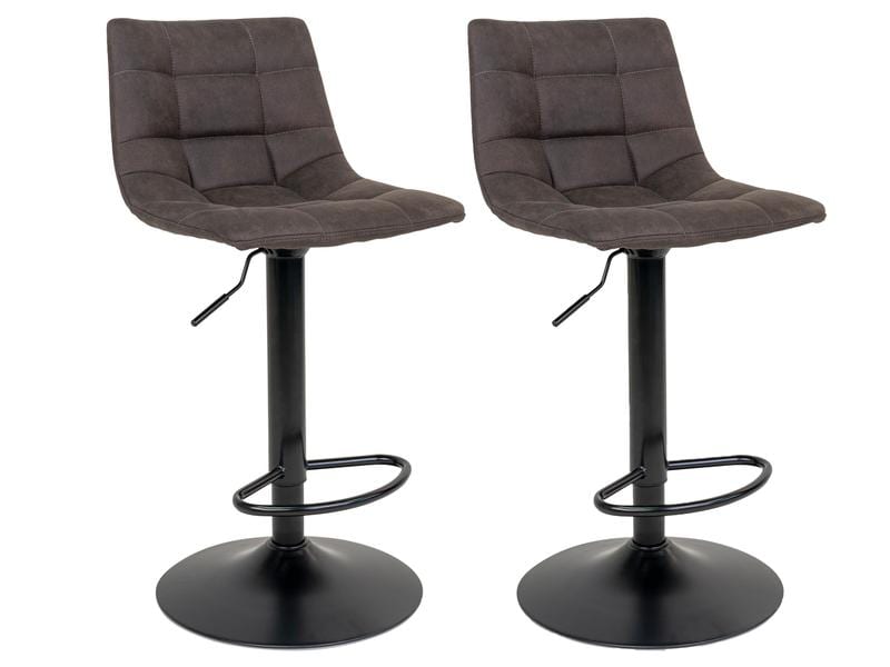 House Nordic | Barhocker Middelfart | 2 Stück, 86 x 55 cm, Schwarz/Dunkelgrau