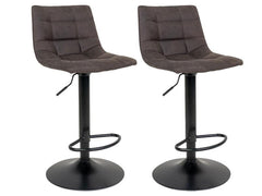 House Nordic | Barhocker Middelfart | 2 Stück, 86 x 55 cm, Schwarz/Dunkelgrau