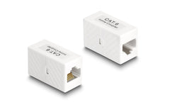 Delock | Adapter RJ45 Buchse zu RJ45 Buchse | Cat. 6 UTP, weiss