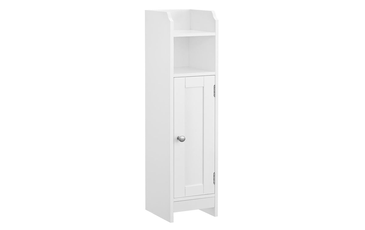 Vasagle Schrank schmal mit Tür, Weiss