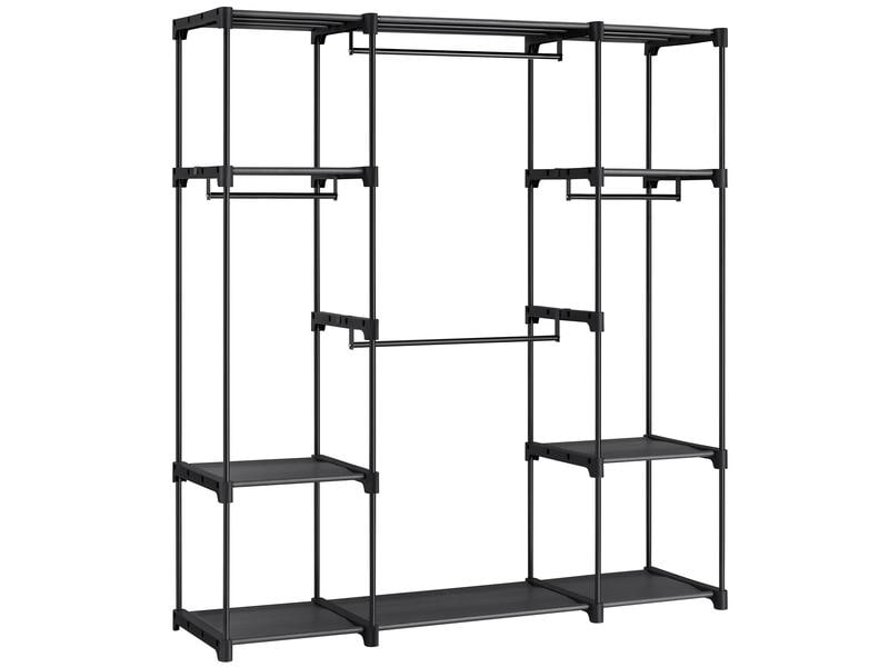 VASAGLE | Kleiderschrank offen, 4 Hängefächer | 43x151x166 cm (TxBxH), Traglast versch.