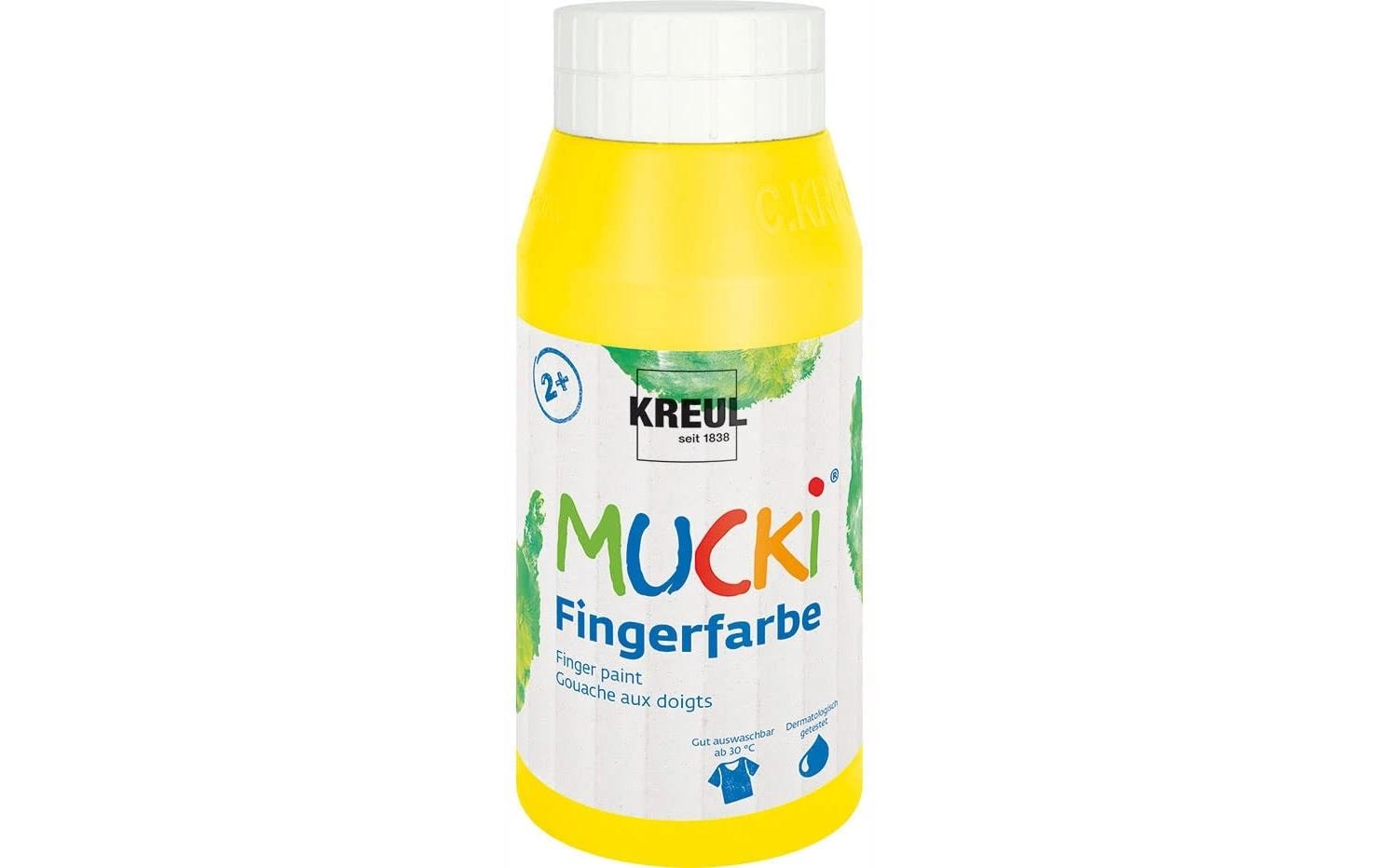 Kreul, Fingerfarbe Mucki 750 ml, Gelb