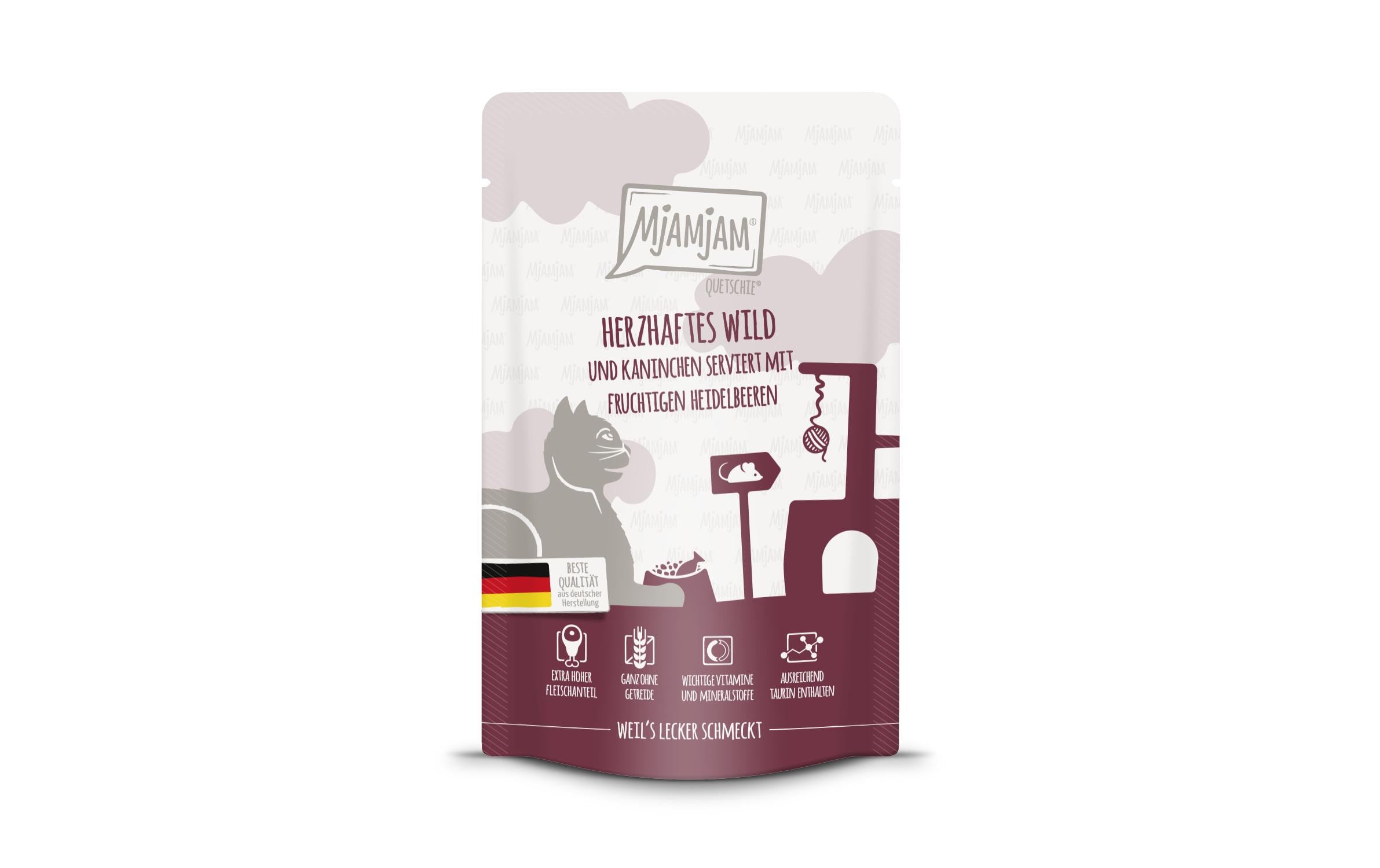 Mjamjam Cat Quetschie leckere Mahlzeit 125g