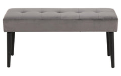 AC Design | Sitzbank Glory Grau | VIC-Stoff/Stahl, 95x38x45 cm