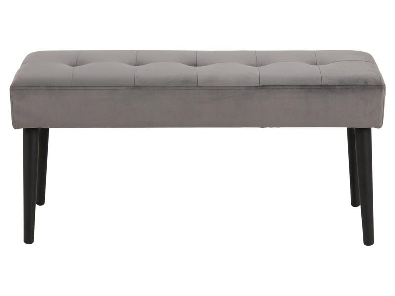 AC Design | Sitzbank Glory Grau | VIC-Stoff/Stahl, 95x38x45 cm