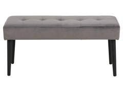 AC Design | Sitzbank Glory Grau | VIC-Stoff/Stahl, 95x38x45 cm