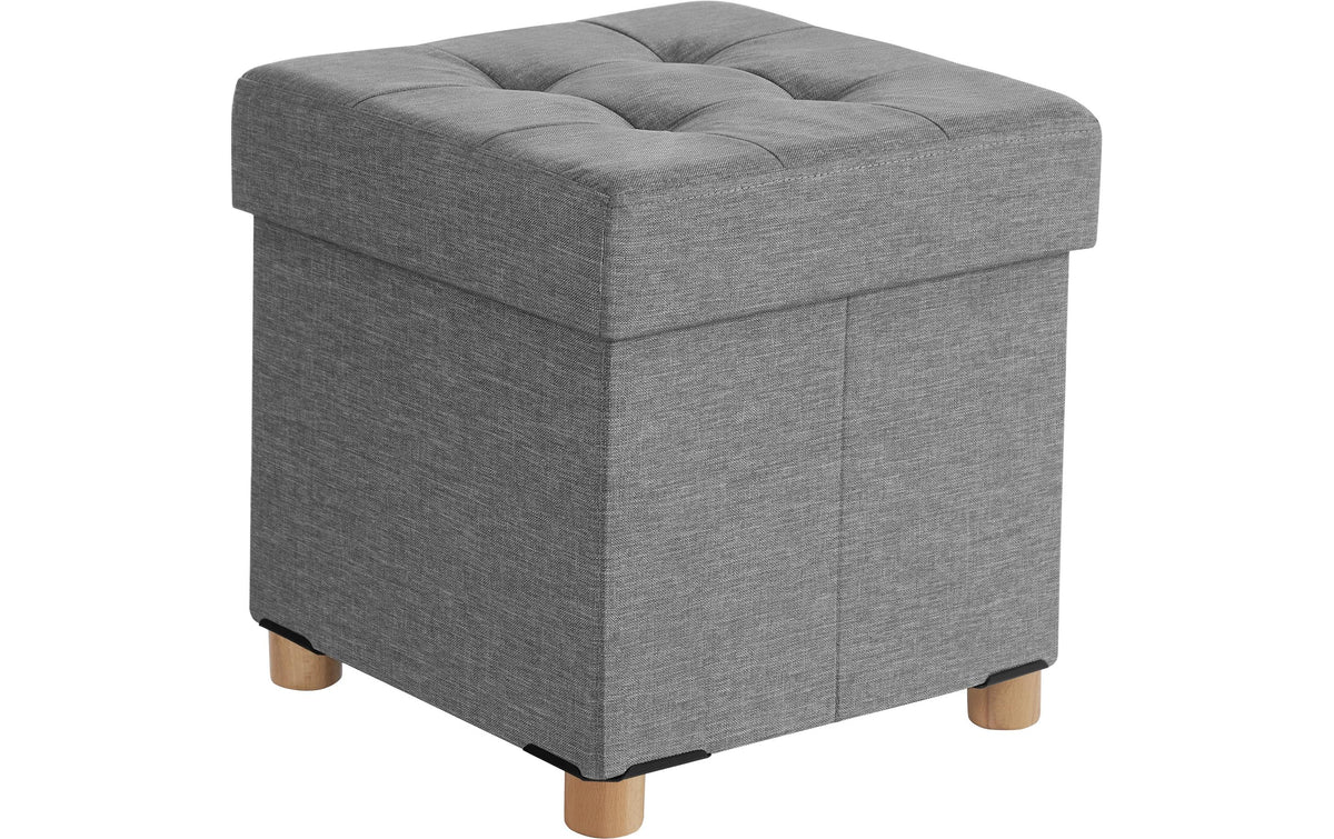 Songmics Hocker mit Stauraum, Hellgrau