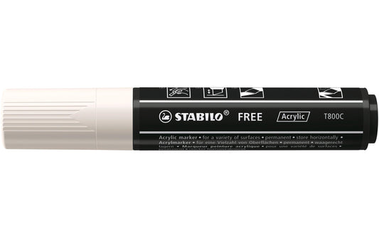 STABILO | FREE Acrylic T800C weiss | FREE ACRYLIC T800C EINZELSTIFT