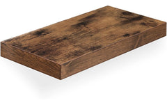 VASAGLE | Wandregal, Braun, 40 cm | 40x20x3.8 cm (LxBxH), Traglast 15 kg