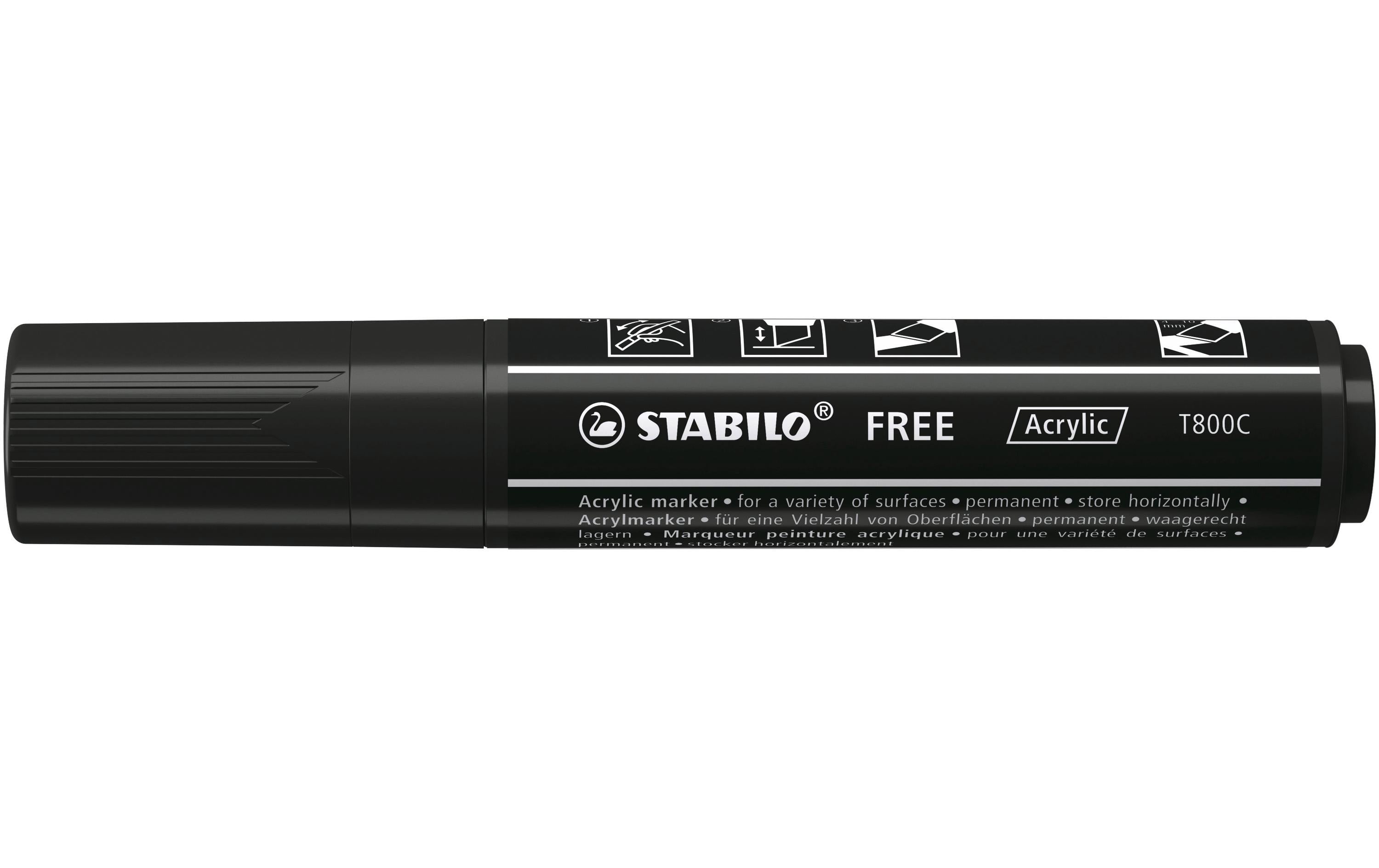 STABILO FREE Acrylic T800C schwarz