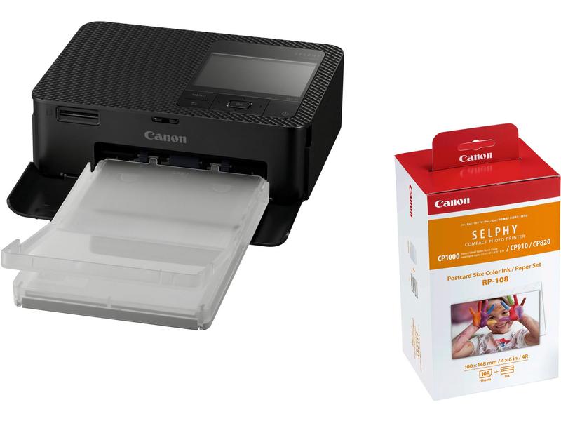 Canon | Selphy CP1500 schwarz,300x300dpi,WLAN | +RP-108