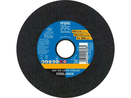 Pferd | Trennscheibe EHT 125x1.0x22.23mm | gerade, Universallinie, Stahl