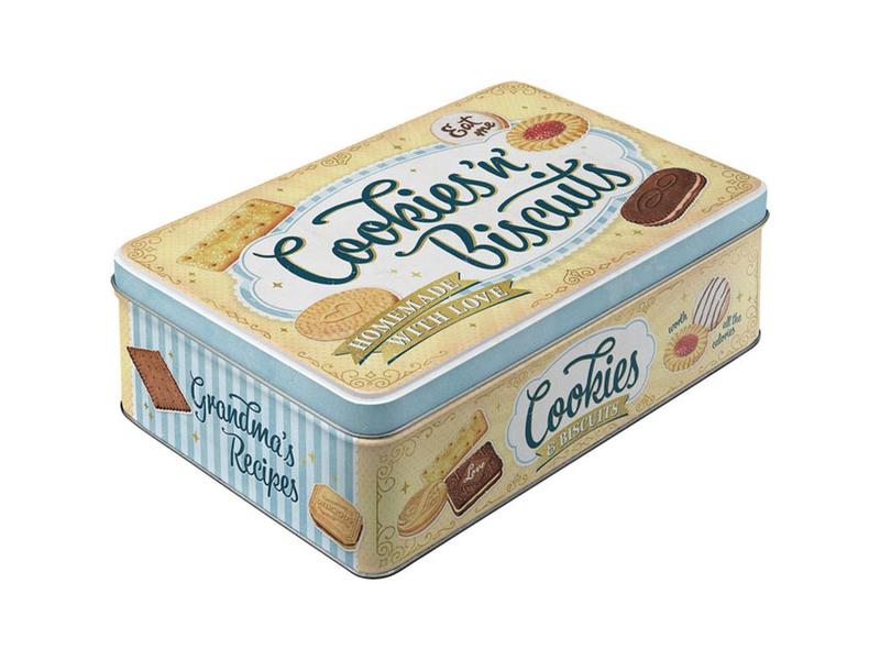 Nostalgic Art | VorratsdoseCookies'n'Biscuits | flach, Metall, 10x14x20 cm, 3L