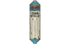 Nostalgic Art | Thermometer Tankstelle Bier | Metall, 28x7 cm, Celisus & Fahrenheit