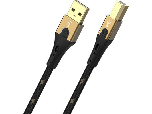 Oehlbach | USB-Kabel PRIMUS B USB A - USB B | 0.5m, Typ A-B, vergoldet, 3x Vollschirmung