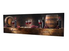 Wallxpert | Bild Wein | Baumwolle/Holz, 30x80cm