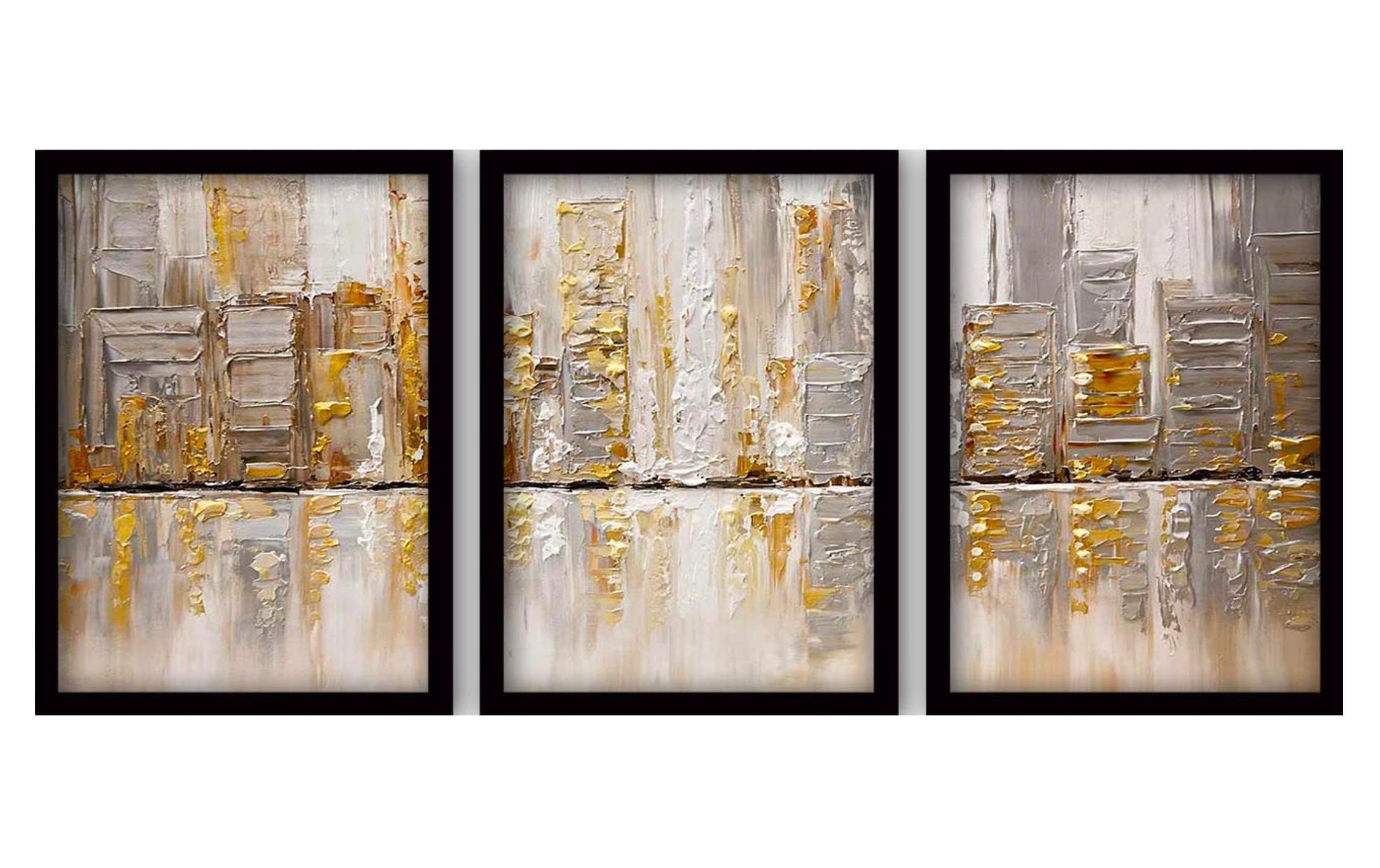 Wallxpert Bild Golden Art 3-teilig
