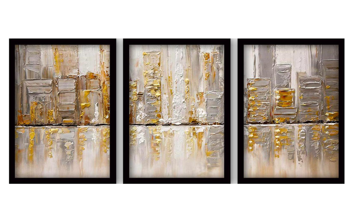 Wallxpert Bild Golden Art 3-teilig