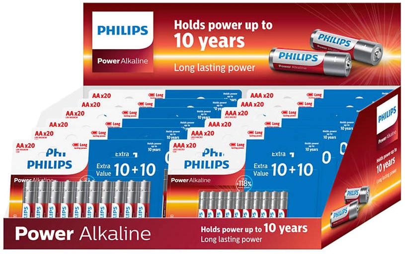 Philips, Batterie Power Alkaline Pack 120 x