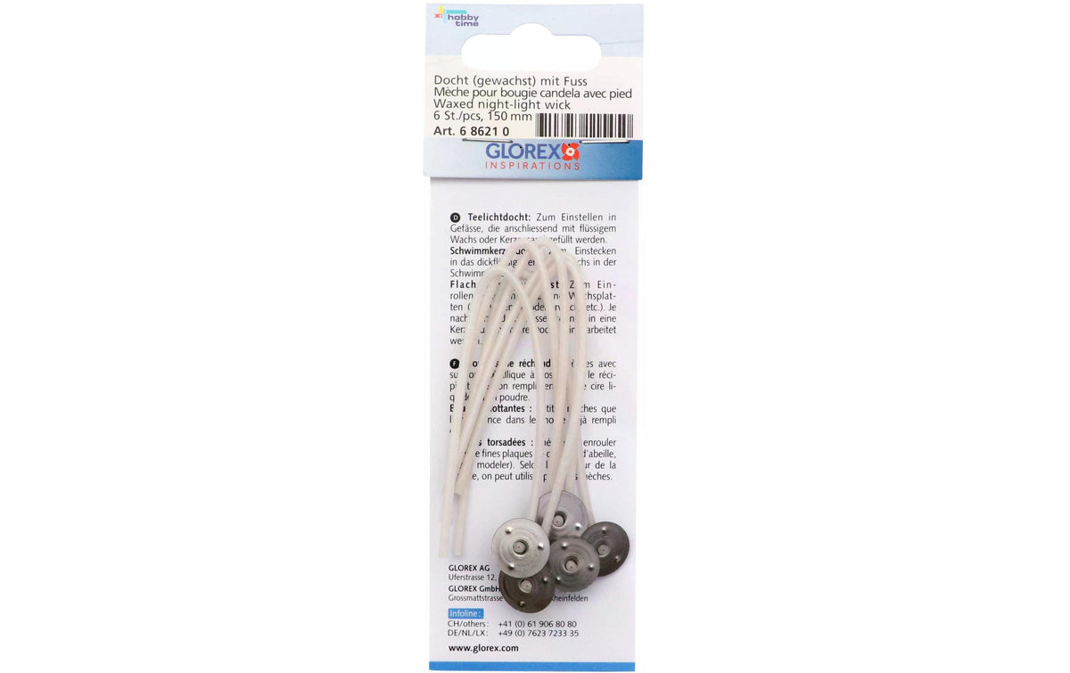 Glorex Docht gewachst 150 mm