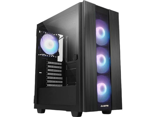 Chieftec | Midi Tower Hunter 2, schwarz o.NT | 2x3.5, 2x2.5 , 1x Type-C, 1x USB3.1