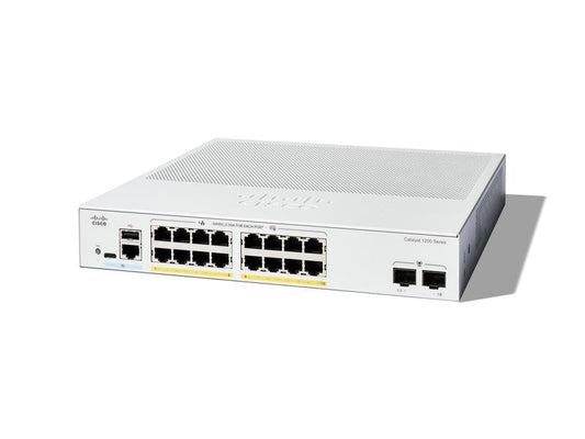Cisco | C1200-16P-2G: 16 Port Smart Switch | 16-port GE, PoE, 2x1G SFP