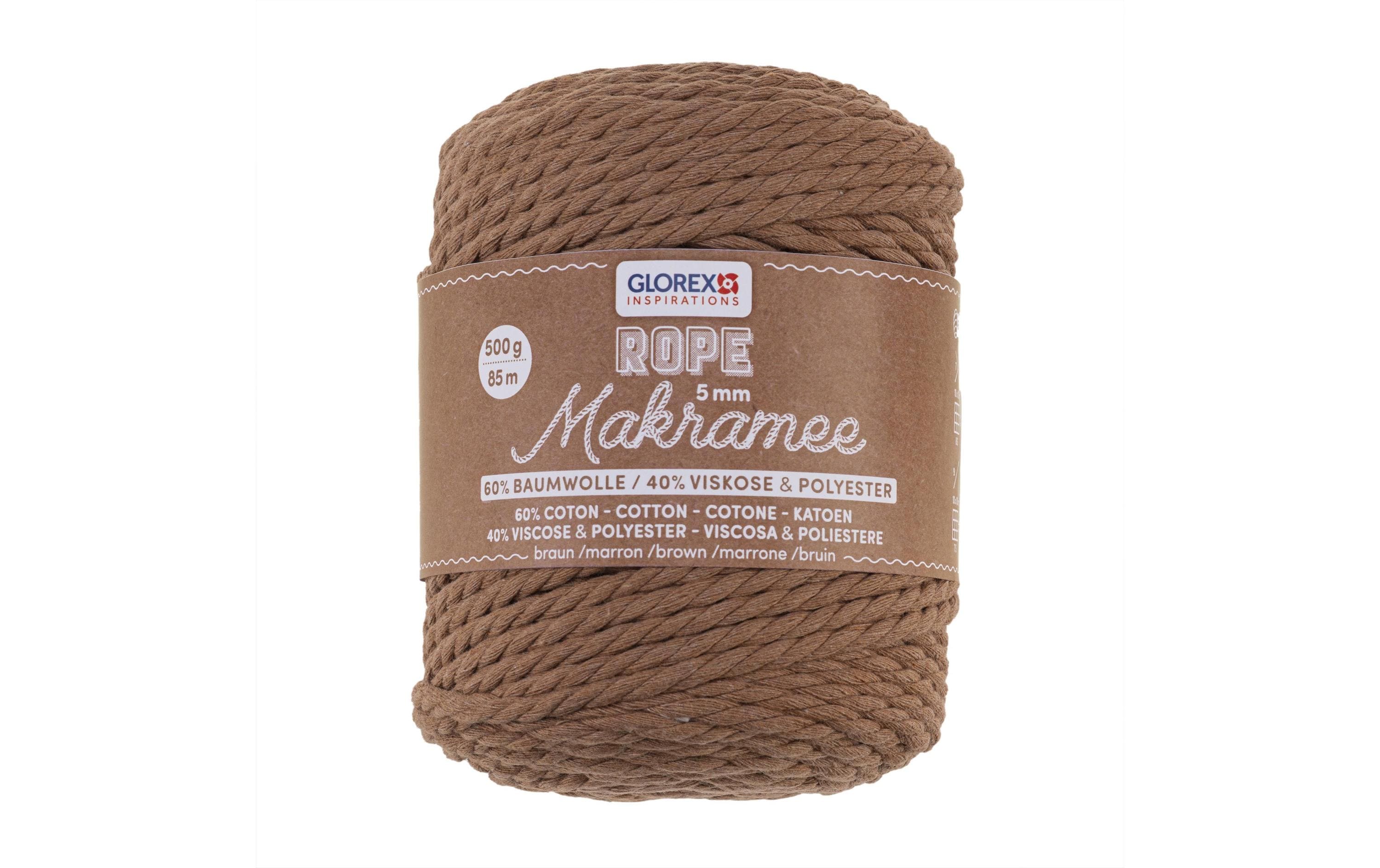Glorex, Wolle Makramee Rope gedreht 85 m x