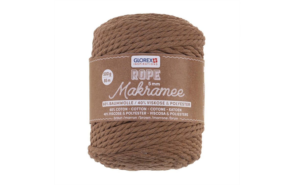 Glorex, Wolle Makramee Rope gedreht 85 m x