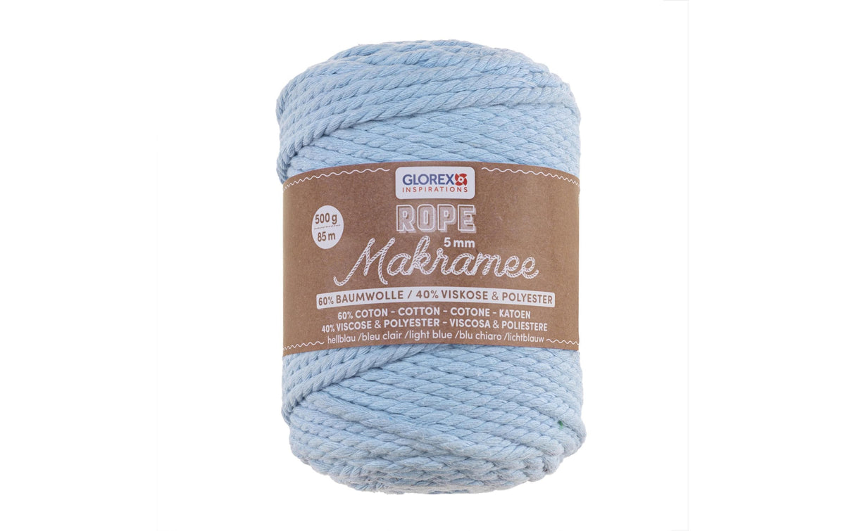 Glorex, Wolle Makramee Rope gedreht 85 m x