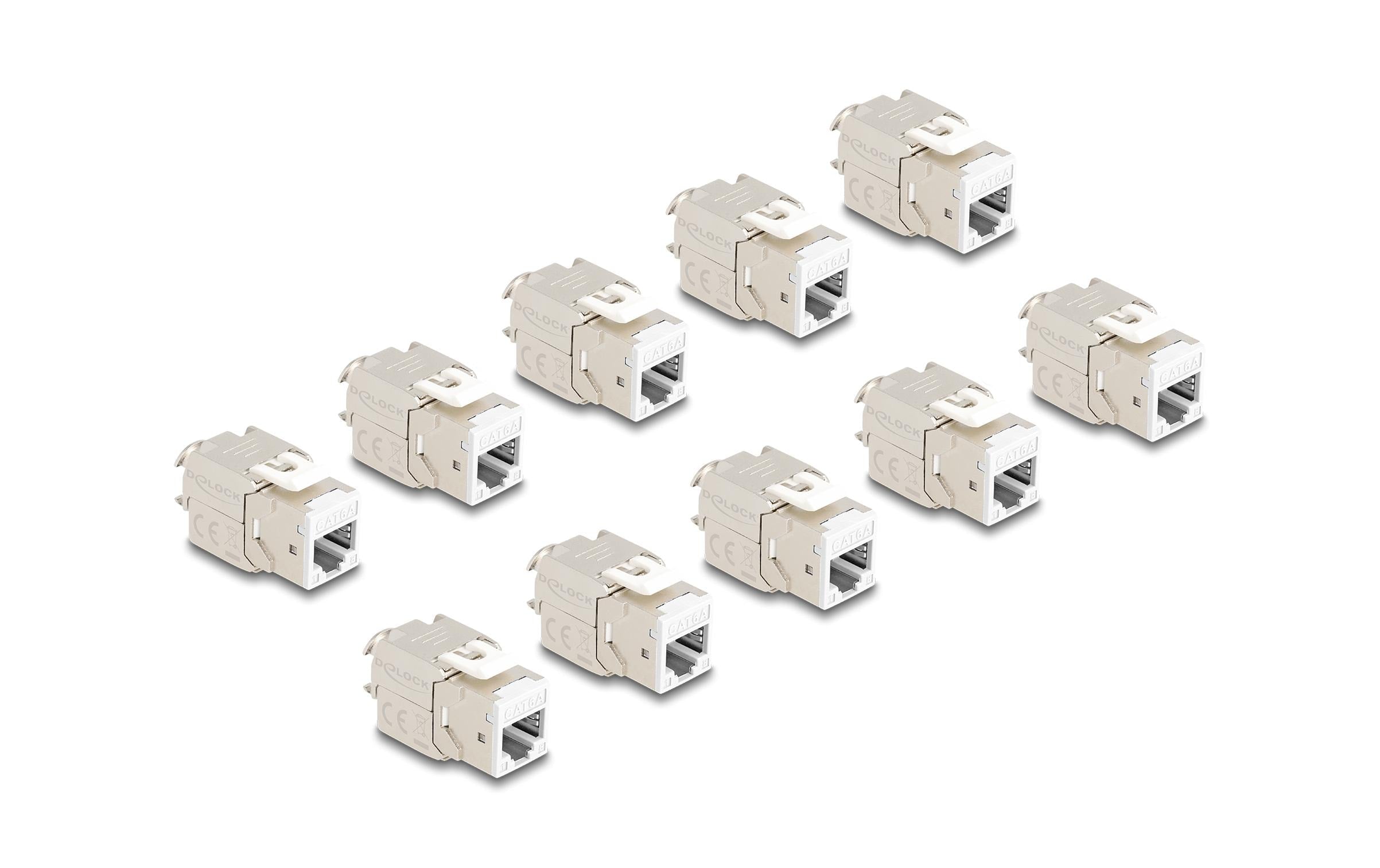 Delock, Keystone-Modul RJ45 zu LSA Cat.6A W
