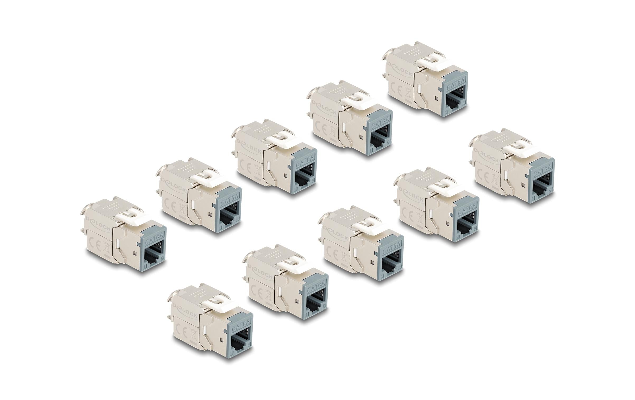 Delock, Keystone-Modul RJ45 zu LSA Cat.6A G