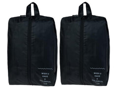 KOOR | Shoebag Reesa 2-er Pack | 2x shoebag, schwarz, 42x28 cm