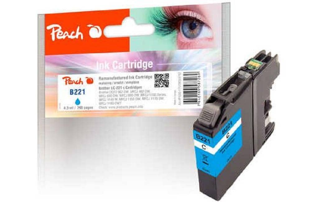 Peach, Tinte Brother LC-221C Cyan